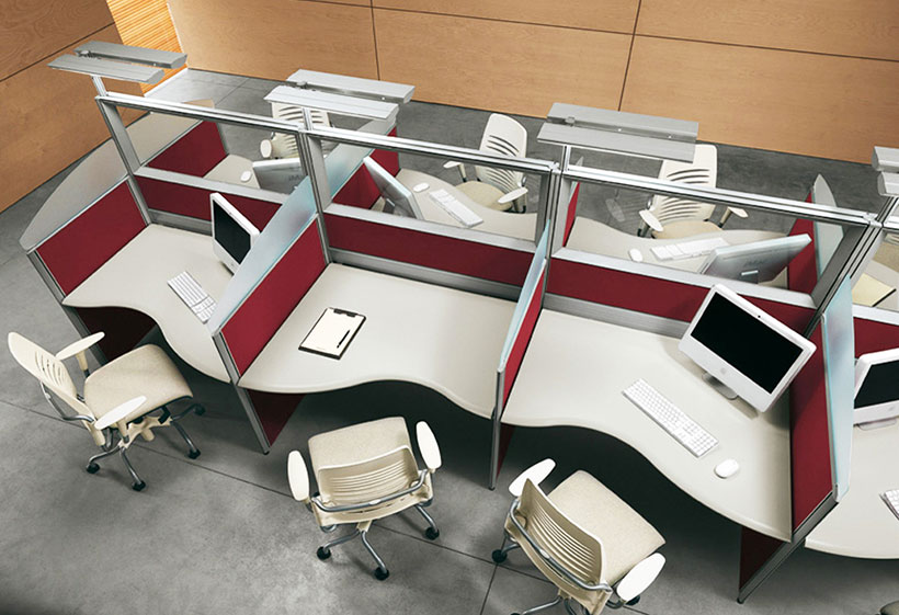 Arredamento per call center con postazioni singole