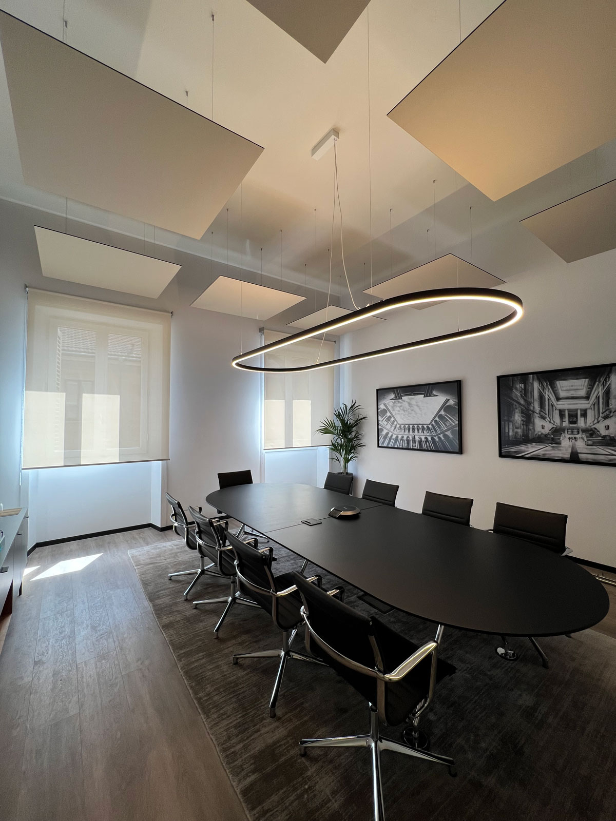 lampada-led-sospesa-con-pannelli-fonoassorbenti-zen